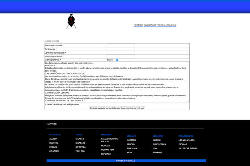 Registro en el programa inventario
