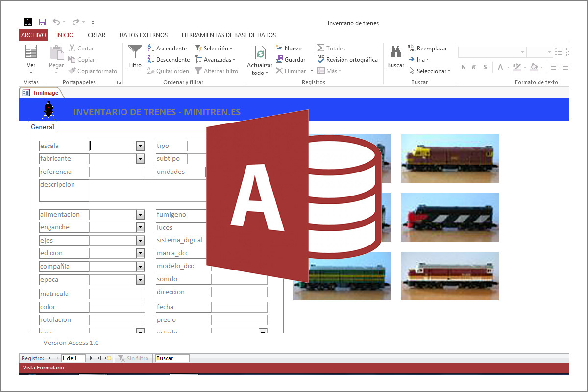 Base de datos Access del inventario