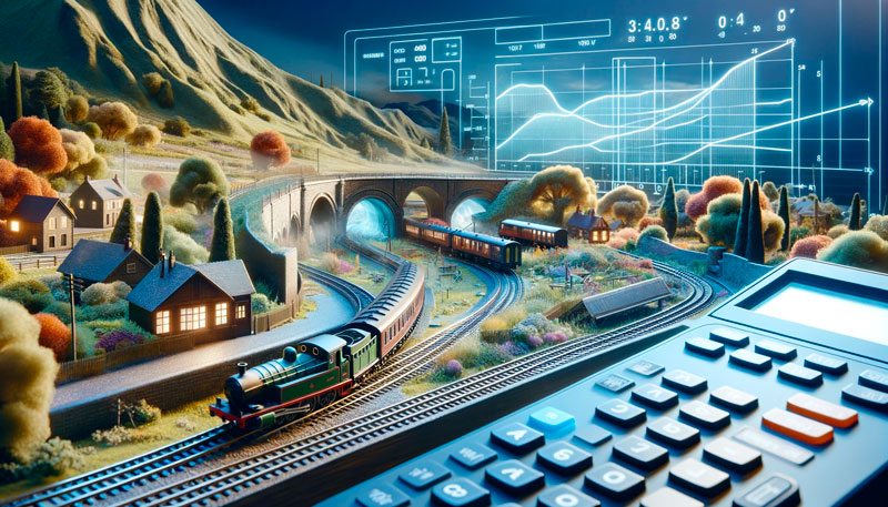 calculadora de modelismo ferroviario